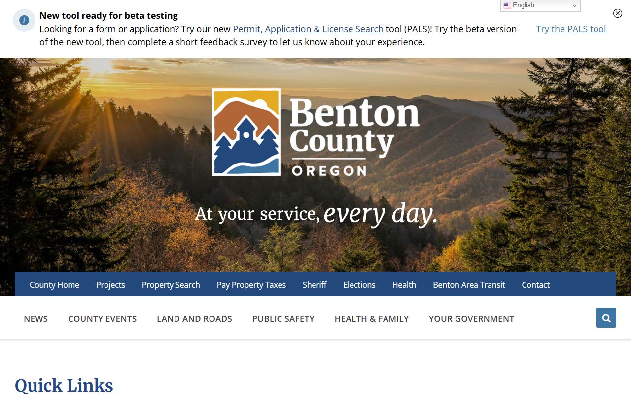 Benton County Sheriff's Office website for jail mugshots and inmate search
