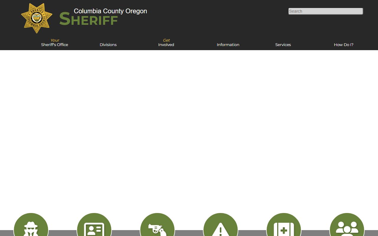 Columbia County Sheriff's Office website for jail mugshots and inmate records