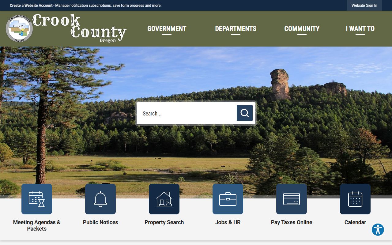 Crook County Sheriff website for jail mugshots and booking records