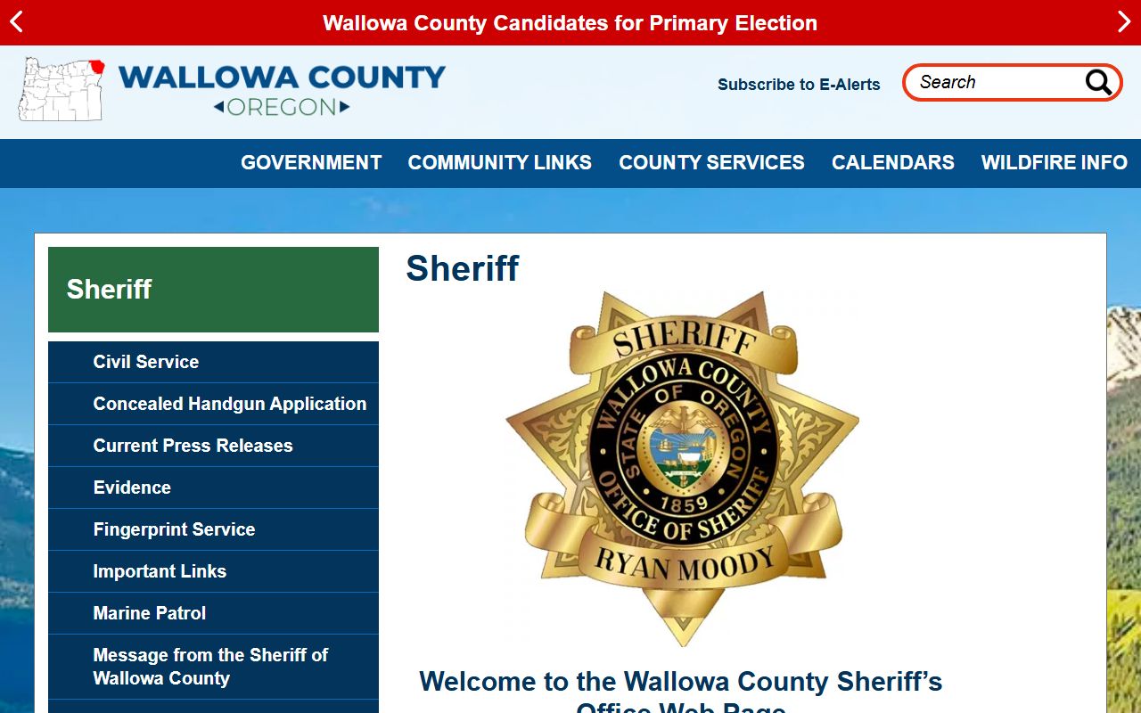Wallowa County Sheriff jail and inmate search for jail mugshots
