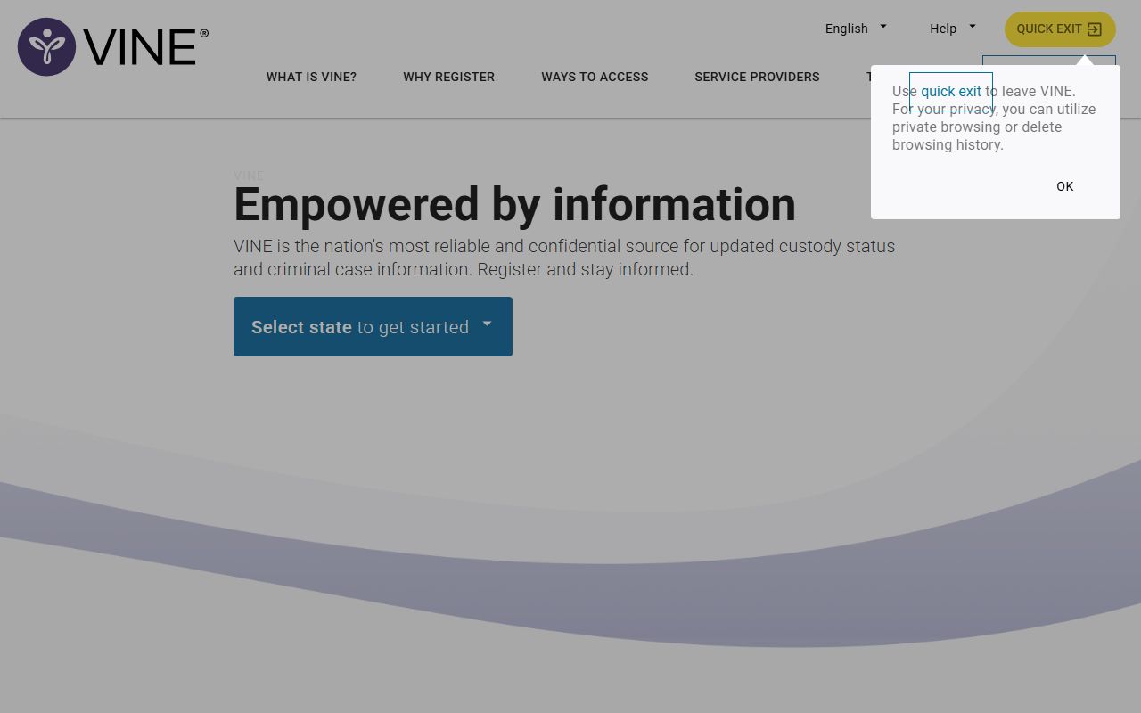 VINE victim notification system for Oregon jail mugshots and custody alerts